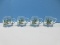 Set 4 Indiana Glass Holly and Red Berries Pattern Barware 2 7/8