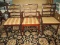 3 French Country Style Ladder Back Chairs 2 Side & 1 Host