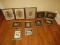 Lot Artwork Prints Set 6 Landscape Scenes Ornate Scrollwork Beaded Trim Frames, 3 Vintage