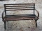 Cast Metal Slat Garden Patio Bench-31 1/2