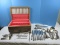 International Silver Co. Anti Tarnish Chest w/ Misc. Silverplate Flatware, Ladle, Serving Pieces