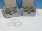 Set 8 Gorham Full Lead Crystal King Edward Collection Napkin Rings NIB