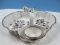 3 pc. Set St. George Fine Bone China Strawberry Basket w/ Matching Creamer and open Sugar