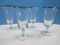 Set 4 Oneida Crystal Tosca Platinum Knob Stem 7 1/4