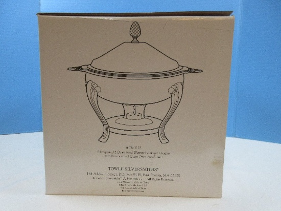 Towle Silversmiths Silverplated 2 Quart Food Warmer Porringer Handles w/Removable 2 Qt.
