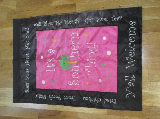 Magnolia Garden "It's Southern Thing" Garden Flag Whimsical Common Southern Quaint