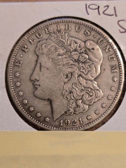 1921-S Morgan Early Silver Dollar San Francisco Mint 90% Silver