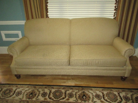 Transitional Modern Flexsteel Furniture America's Seating Specialist High Back Sofa Couch Taupe