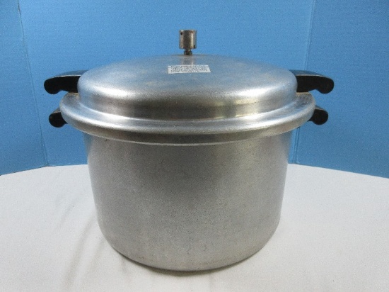 Mirro-Matic Aluminum Large Pressure Cooker (Pot Approx. 8" H Top 14" D See Pics)