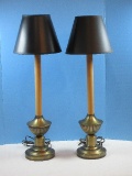 Pair Hollywood Regency Style Candlestick 27 1/2