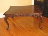 Spectacular EJ Victor Premier Furniture Crafters Coffee Table Ornamented Design Cabriole Legs