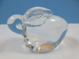 Crystal Figural Bunny Rabbit Figurine Polished Base 4