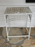 Metal Patio/Deck Chair Side Table Lattice Woven Top- 20