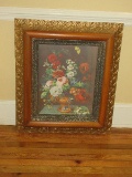 Marvelous Dutch Old Master Style Floral Arrangement w/Yellow Butterfly Fine Art Print