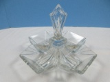 Indiana Glass Clear Depression Glass Pyramid Pattern 8 1/4