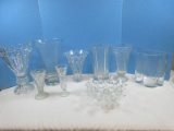 Lot Crystal/Glass Vases Shannon 24% Lead Crystal Designs of Ireland Olympia Pattern Vertical