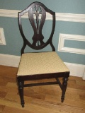 Mahogany Sheraton Style Shield Back Side Chair