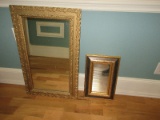 Early Striking Gilt Embellished Wall D‚cor Framed Mirror 20