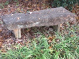 Natural Stone Rock Garden Bench Weathered, Heavy- 14 1/2