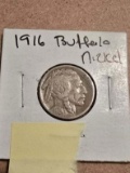 1916 Buffalo Nickel Indian Head Philadelphia No Mint Mark 75% Copper/25% Nickel Composition