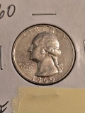 1960 Washington Silver Quarter Proof Composition 90% Silver/10% Copper-Est. $22+