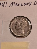 1941 Mercury Dime Winged Liberty Silver Dime Philadelphia No Mint Mark 90% Silver