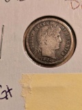 1892-O Early Silver Barber Dime New Orleans Mint Mark 90% Silver-VG+ Condition Est. $25+