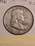 1956 Franklin Half Dollar Silver Liberty Bell 90% Silver