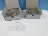 Set 8 Gorham Full Lead Crystal King Edward Collection Napkin Rings NIB