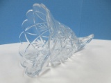 Shannon 24% Lead Crystal Cornucopia Horn of Plenty Giftware Collection by Godinger
