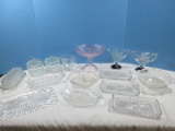 Lot Anchor Hocking Moonstone Clear Opalescent Hobnails Crimped 6