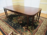 Stately Traditional Mahogany Hepplewhite Style Banquet Taper Reed Legs on Spade Feet