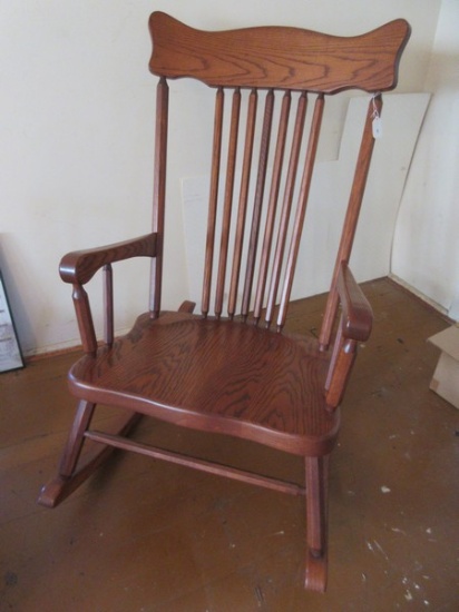 George's Woodcrafts Arrow High Back Rocking Chair w/Arms-41 1/2"H x 25"