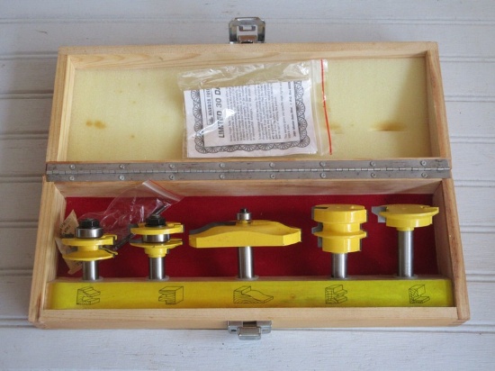 Harbor Freight 5 pc. Tool Set Raised Panel Router Bit Set NIB