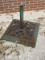 Vintage Cast Iron Ornately Detailed Umbrella Stand Base Weathered Patina