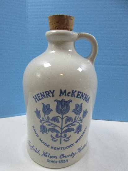 Henry McKenna Pottery Stoneware Kentucky Half Gallon 10" Whiskey/Moonshine Shoulder Jug