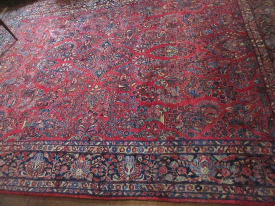 Stunning Most Likely A Persian Sarouk pattern Rug An All-Over Floral Design Commonly Found