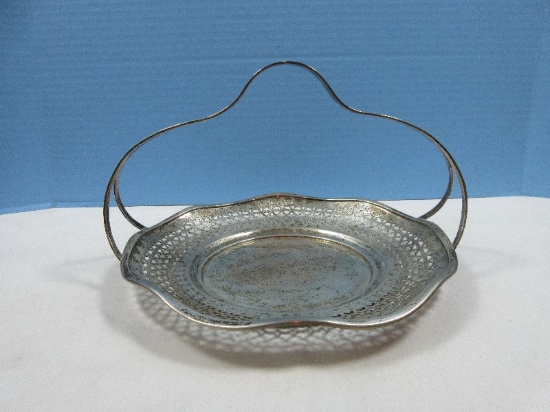 Gorgeous Sterling Silver Antique Curvaceous Form w/Ornate Reticulated Design Brides Basked