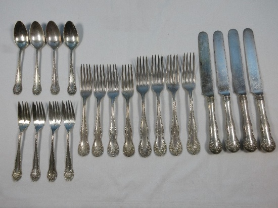 20pcs Gorham Sterling Silver Flatware Lancaster Pattern 5pc Place Setting for 4- Wgt. 583G+/-