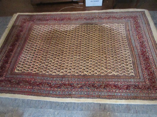 Classic Persian Sarouk Mir Herati Pattern Rug- Est. $750.00