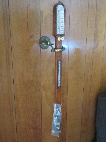 Antique J. Imary & Son, London Scientific Instrument Wall Mount Marine Stick Barometer