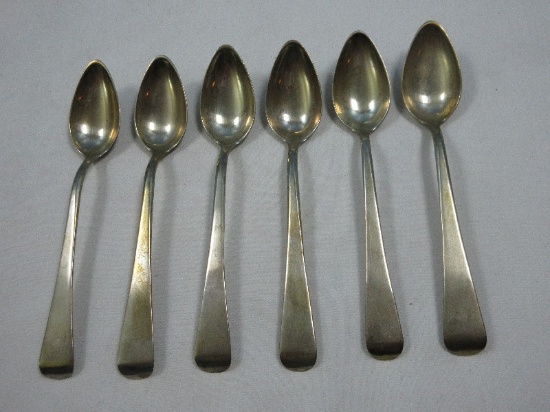6 Sterling Silver Hallmark 5" Stirring Tea Spoons- Wgt. 84.02G+/-