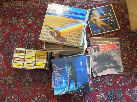 Lot 75+ Vinyl Records/8 Track Cassette Tapes- Doris Day & Harry James, Herb Alpert, Symphony