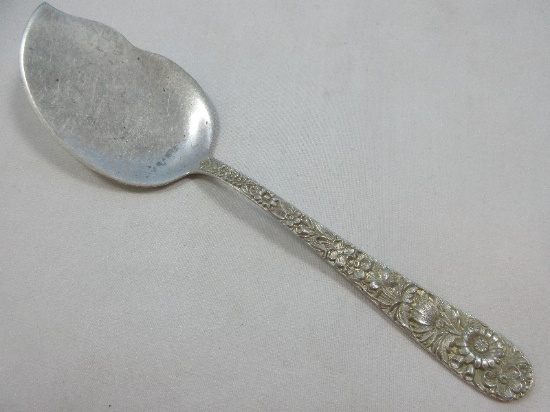 S. Kirk & Son Inc. Sterling Silver Repousse Pattern 6 3/4" Large Solid Jelly Server- Wgt. 38.56G+/-