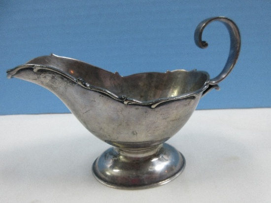 Gorham Sterling Silver A1249 Small Footed Sauce Boat-Wgt. 120G+/-. Approx 3 3/4" Tip of Handle