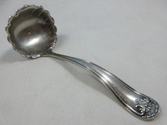 The Sterling & Welsch Co. Sterling Silver Bunker Hill pattern 1910 Solid Piece Cream Ladle 4 1/8"