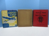 Lot Collectors Stamps International Air Post Album Has Few Stamps, American Album For US