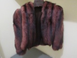 Designer Dark Brown Mink Fur Shrug Half Jacket-No Labels. Collar to Waist Approx 18