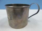 Watrous Mfg. Co. Sterling Silver Babys Cup Engraved George L. Morton, Jr. - Wgt. 47G+/-