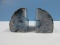 Gorgeous Pair Brazilian Agate Geode Natural Polished Blue Celestite Gemstone Bookends